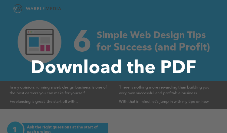 Download the Warble Media web design tips pdf